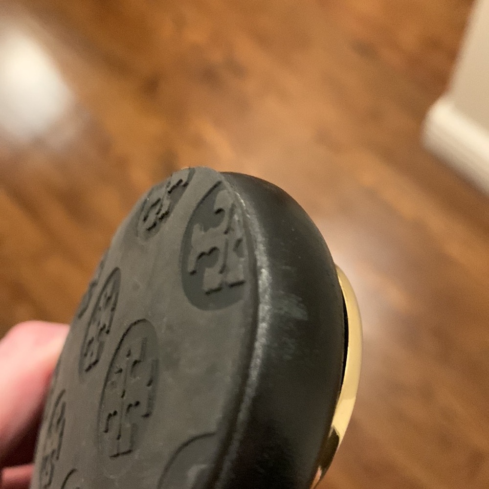 Tory Burch flats- Riva (black and gold 8) - Picture 13 of 16